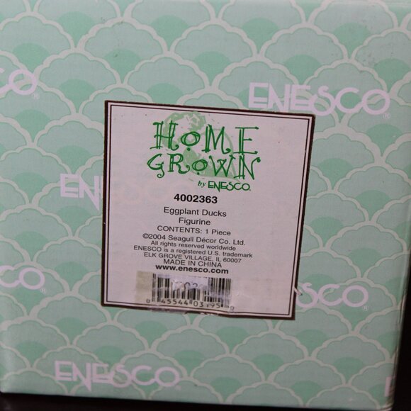 Enesco Home Grown Eggplant Duck Figurine 2004 Anthropomorphic with Box - Picture 5 of 6